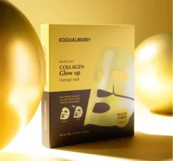 EQQUALBERRY Collagen Glow Up hydrożelowa maska do twarzy rozświetlająca 4 x 30 g
