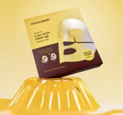 EQQUALBERRY Collagen Glow Up hydrożelowa maska do twarzy rozświetlająca 4 x 30 g