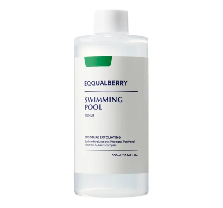 EQQUALBERRY Swimming Pool Toner nawilżająco-złuszczający tonik do twarzy 300 ml