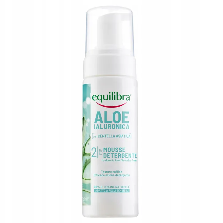 Equilibra Aloe Ialuronica pianka oczyszczająca z aloesem i kwasem hialuronowym 150 ml