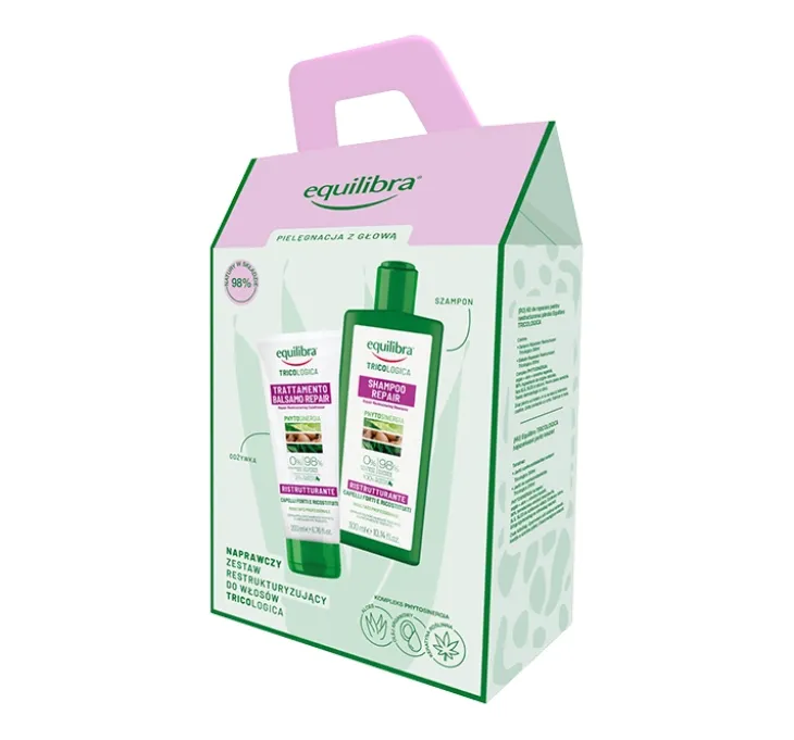 Equilibra Tricologica zestaw kosmetyków do włosów szampon 300 ml + odżywka 200 ml
