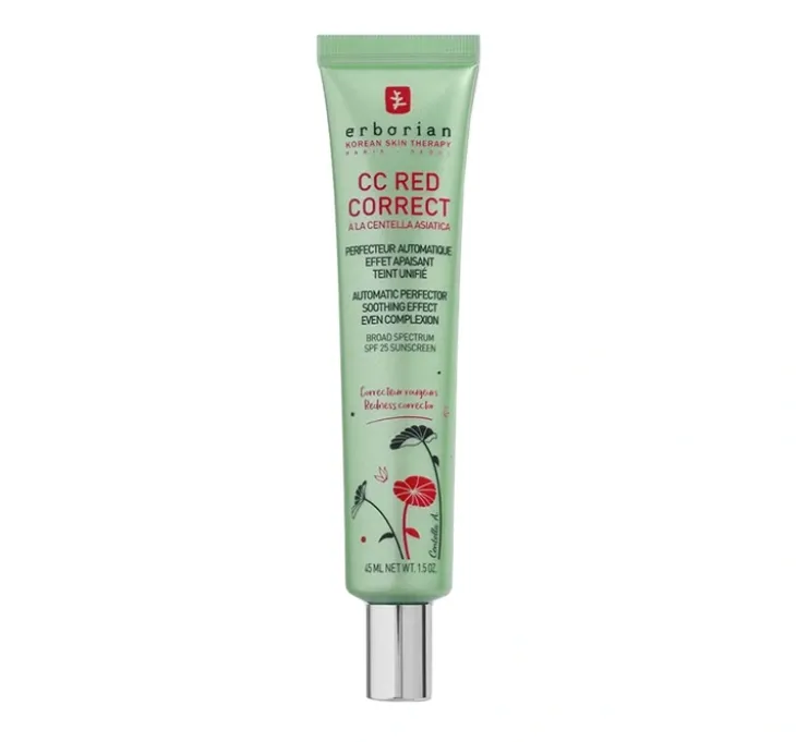 Erborian CC Red Correct SPF25 rozświetlający krem CC z zielonym pigmentem wyrównującym koloryt skóry 45 ml