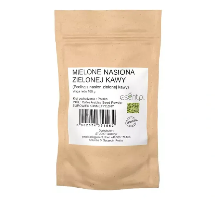 Esent mielone nasiona zielonej kawy baza do peelingu 100 g