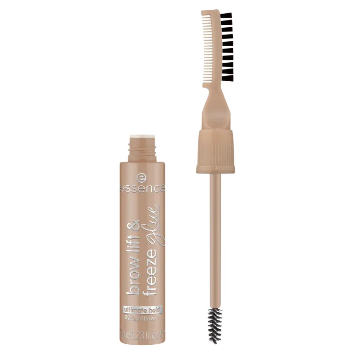 Essence Brow Lift & Freeze Glue koloryzujący żel do brwi 02 Light Brown 7 ml