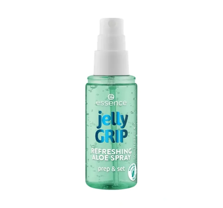 Essence Jelly Grip odświeżający spray utrwalający do makijażu o zapachu aloesu 50 ml