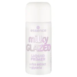 Essence Milky Glazed Liquid Primer wygładzająca mleczna baza pod makijaż z ekstraktem z ryżu 50 ml