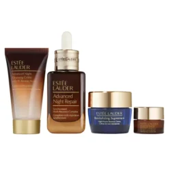 Estée Lauder The Lift + Glow Routine zestaw żel do mycia twarzy Advanced Night 30 ml + krem pod oczy Advanced Night Repair 5 ml + serum Advanced Night Repair 50 ml + krem na noc Revitalizing Supreme+ Night 15 ml