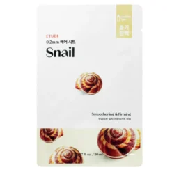 Etude House 0.2 mm Therapy Air Mask Snail wygładzająca maseczka w płachcie z ekstraktem ze śluzu ślimaka 20 ml