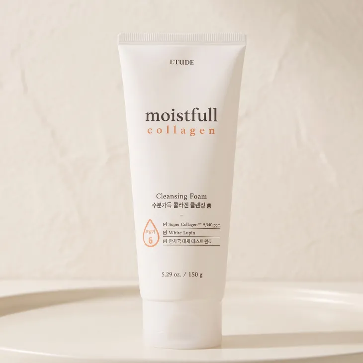 Etude House Moistfull Collagen Cleansing Foam kolagenowa pianka do mycia twarzy 150 g