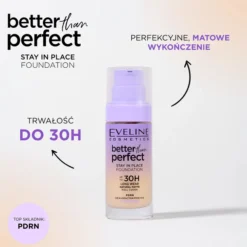Eveline Better Than Perfect Stay in Place długotrwały podkład do twarzy zastygający 05 Tan Beige 30 ml