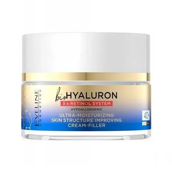 Eveline Cosmetics Biohyaluron 3 x Retinol System nawilżający krem-filler poprawiający strukturę skóry 40+ 50 ml