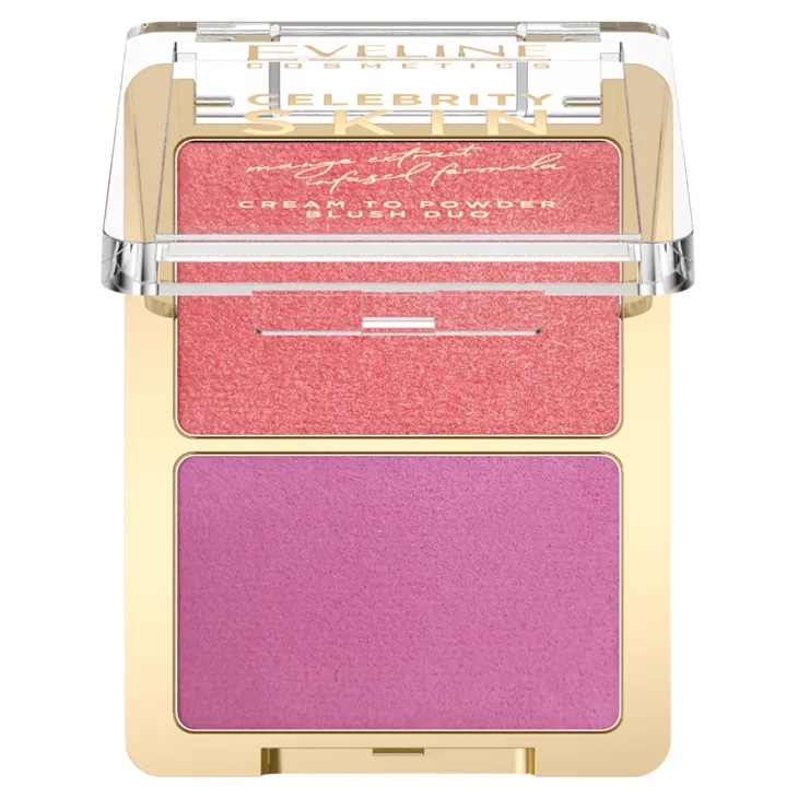 Eveline Cosmetics Celebrity Skin duet kremowych róży do policzków 02 Sunset Flush 8 g