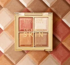 Eveline Cosmetics Celebrity Skin wypiekana paleta wielofunkcyjna do konturowania twarzy 4w1 16 g