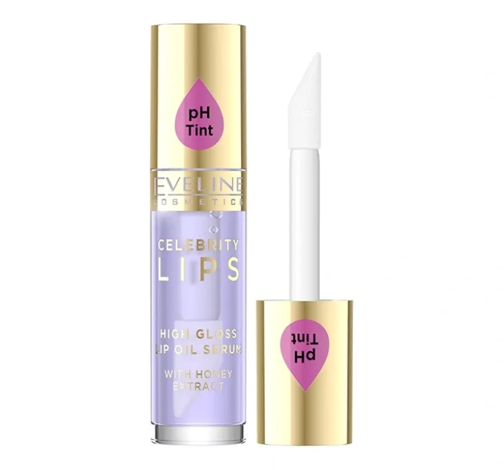 Eveline Cosmetics Celebrity Lips High Gloss Lip Oil Serum olejek-serum do ust 03 Violet 5 ml