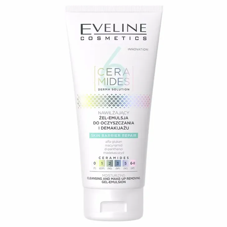 Eveline Cosmetics 6 Ceramides nawilżający żel-emulsja do oczyszczania i demakijażu 150 ml
