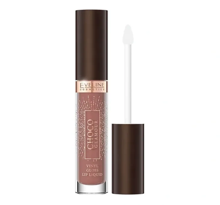 Eveline Cosmetics Choco Glamour winylowa pomadka w płynie 01 Ruby Chocolate 4,5 ml