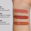 Eveline Cosmetics Choco Glamour winylowa pomadka w płynie 02 Deep Cherry Chocolate 4,5 ml
