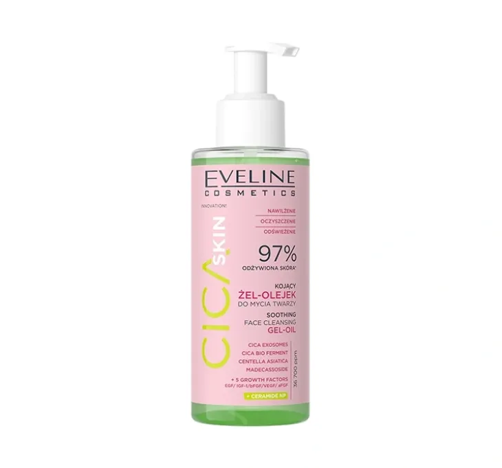 Eveline Cosmetics CICA Skin kojący żel-olejek do mycia twarzy 145 ml