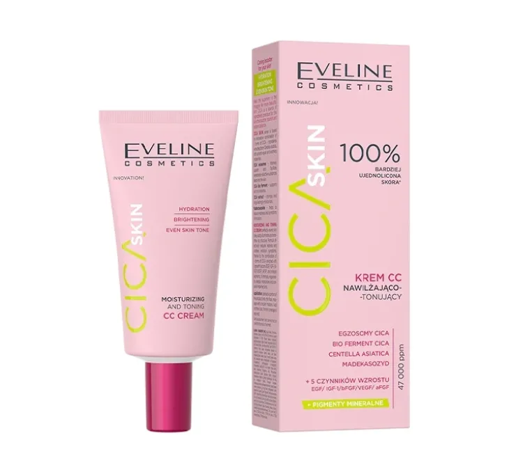 Eveline Cosmetics CICA Skin nawilżająco-tonujący krem CC do twarzy 30 ml