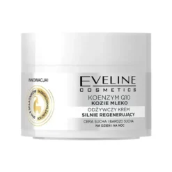 Eveline Cosmetics Coenzyme Q10 Goat's Milk odżywczy krem silnie regenerujący do skóry suchej i bardzo suchej na dzień i na noc 50 ml