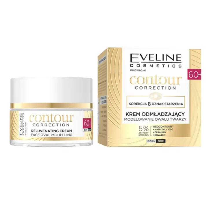 Eveline Cosmetics Contour Correction odmładzający krem modelujący owal twarzy 60+ 50 ml