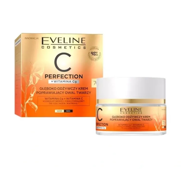 Eveline Cosmetics C-Perfection 70+ głęboko odżywczy krem poprawiający owal twarzy 50 ml