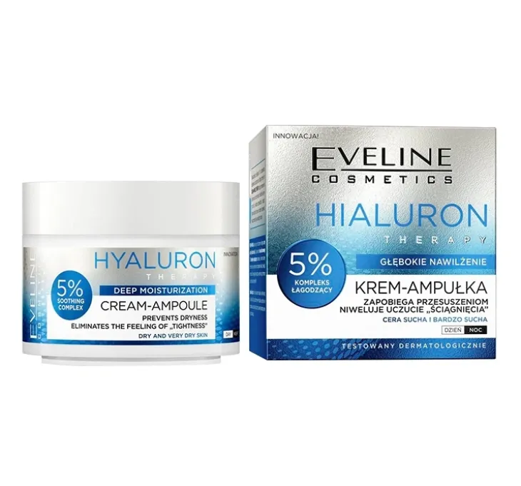 Eveline Cosmetics Cream-Ampoule Therapy krem-ampułka hialuronowa do cery suchej 50 ml