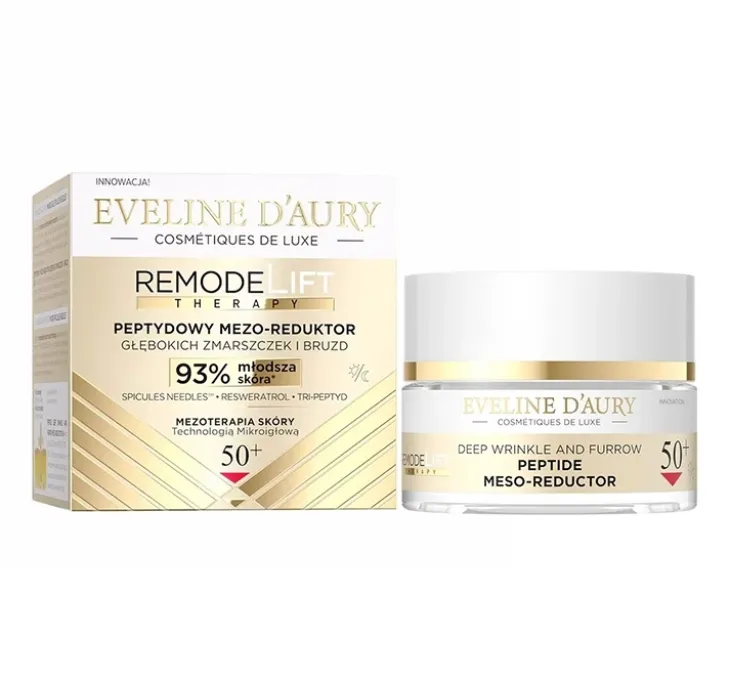 Eveline Cosmetics D’Aury RemodeLift Therapy peptydowy mezo-reduktor głębokich zmarszczek i bruzd 50+ 50 ml