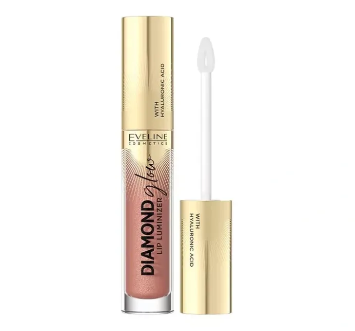 Eveline Cosmetics Diamond Glow Lip Luminizer błyszczyk do ust z kwasem hialuronowym 06 Choco Bons 4,5 ml