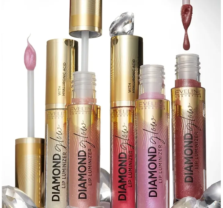 Eveline Cosmetics Diamond Glow Lip Luminizer błyszczyk do ust z kwasem hialuronowym 06 Choco Bons 4,5 ml