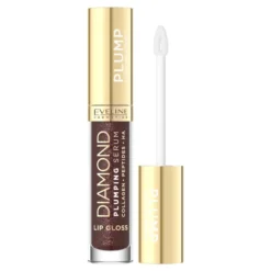 Eveline Cosmetics Diamond High Plumping Serum błyszczyk-serum do ust z efektem chłodzenia 25 Chocolate 5 ml