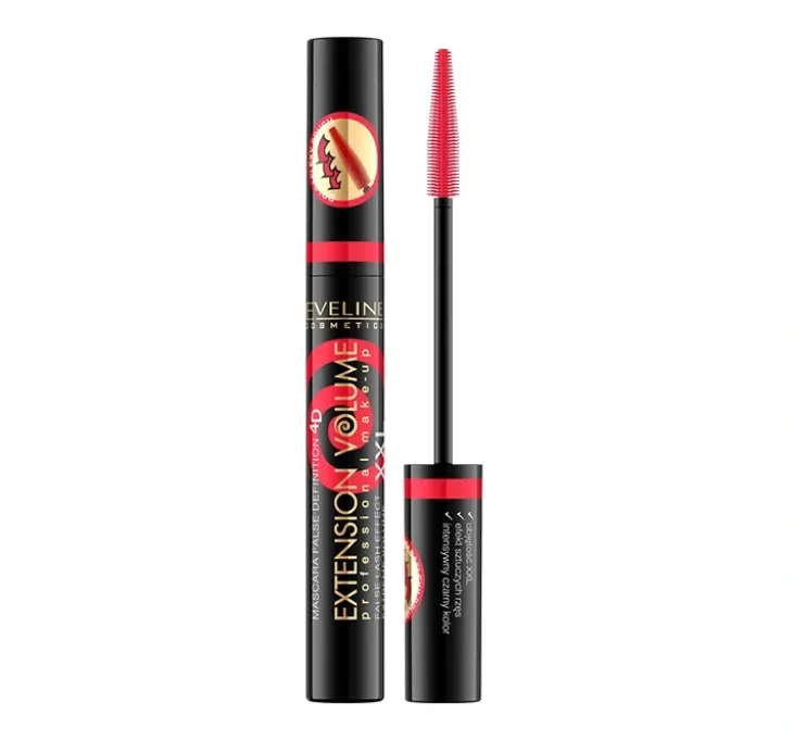 Eveline Cosmetics Extension Volume False Definition 4D tusz do rzęs z efektem sztucznych rzęs XXL Black 10 ml