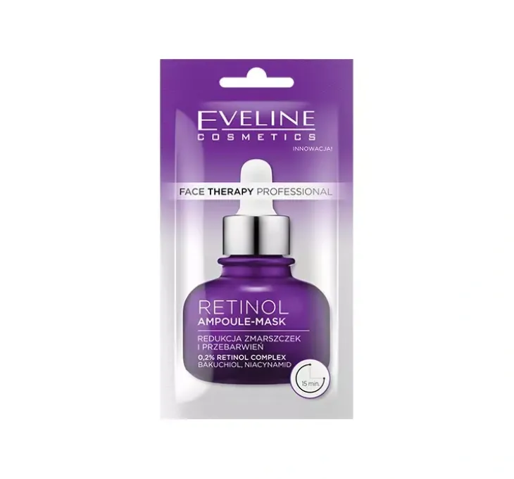 Eveline Cosmetics Face Therapy Professional Retinol maseczka redukująca zmarszczki i przebarwienia 8 ml