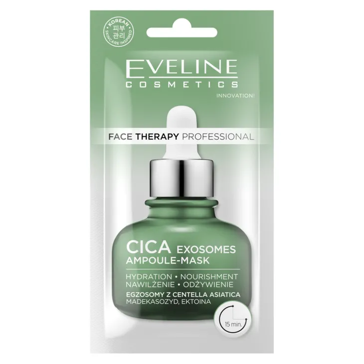 Eveline Cosmetics Face Therapy Professional CICA Exosomes Ampoule-Mask regenerująca maseczka do twarzy 8 ml
