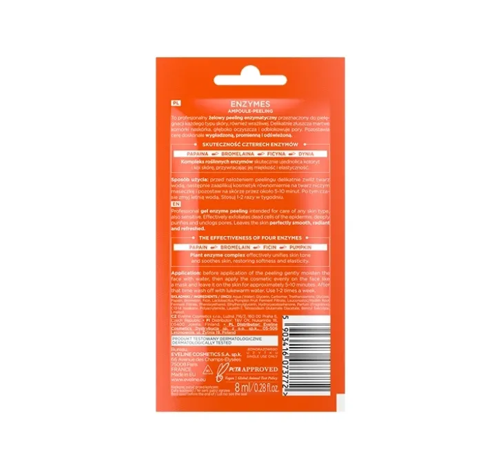 Eveline Cosmetics Face Therapy Professional Enzymes żelowy peeling enzymatyczny 8 ml