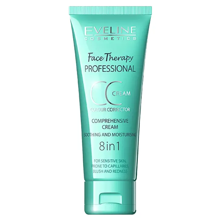 Eveline Cosmetics Face Therapy Colour Corrector kompleksowy krem CC do twarzy łagodząco-nawilżający 8w1 30 ml