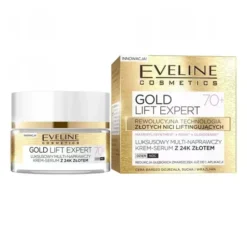 Eveline Cosmetics Gold Lift Expert 70+ multi-naprawczy krem-serum z 24 K złotem 50 ml