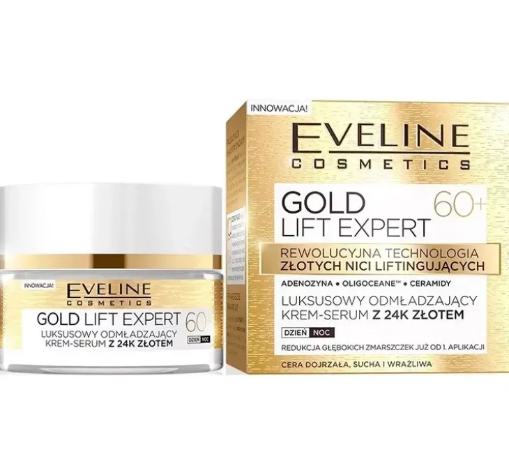 Eveline Cosmetics Gold Lift 60+ odmładzający krem do twarzy 50 ml