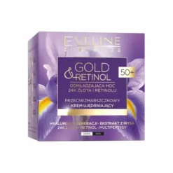 Eveline Cosmetics Gold & Retinol przeciwzmarszczkowy krem ujędrniający do twarzy 50+ 50 ml