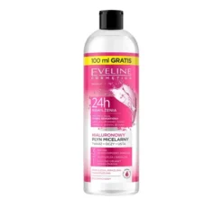 Eveline Cosmetics hialuronowy płyn micelarny do twarzy, oczu i ust do cery suchej, wrażliwej i nadwrażliwej bezzapachowy 500 ml