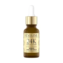 Eveline Cosmetics 24k Gold & Caviar intensywnie ujędrniające serum do twarzy ze złotem 18 ml