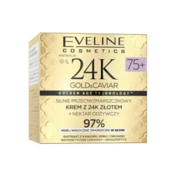 Eveline Cosmetics 24k Gold & Caviar silnie przeciwzmarszczkowy krem do twarzy 75+ 50 ml