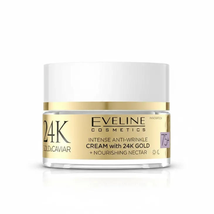 Eveline Cosmetics 24k Gold & Caviar silnie przeciwzmarszczkowy krem do twarzy 75+ 50 ml