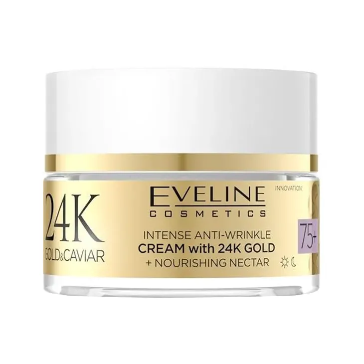Eveline Cosmetics 24k Gold & Caviar silnie przeciwzmarszczkowy krem do twarzy 75+ 50 ml