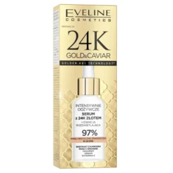 Eveline Cosmetics 24k Gold & Caviar intensywnie odżywcze serum do twarzy ze złotem 18 ml