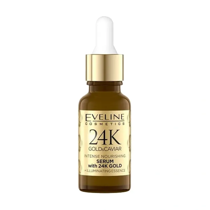 Eveline Cosmetics 24k Gold & Caviar intensywnie odżywcze serum do twarzy ze złotem 18 ml