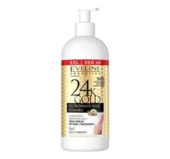 Eveline Cosmetics 24K Gold regenerujący krem do rąk i paznokci ze złotem i śluzem ślimaka 300 ml