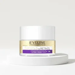 Eveline Cosmetics 24k Gold & Retinol skoncentrowany krem do twarzy liftingujący 50+ 50 ml