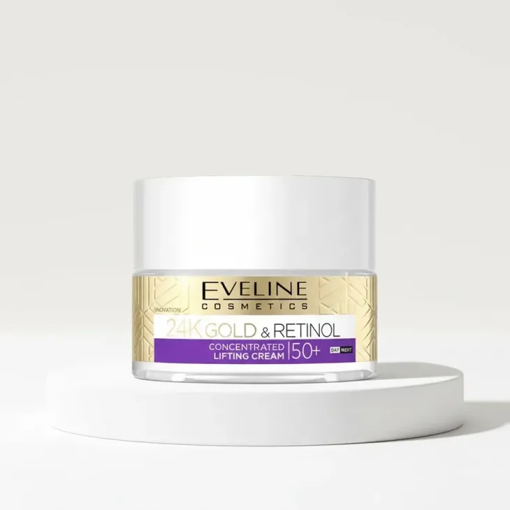 Eveline Cosmetics 24k Gold & Retinol skoncentrowany krem do twarzy liftingujący 50+ 50 ml