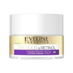 Eveline Cosmetics 24k Gold & Retinol skoncentrowany krem do twarzy liftingujący 50+ 50 ml